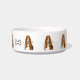 Tigela Basset Hound personalizou o prato do cão