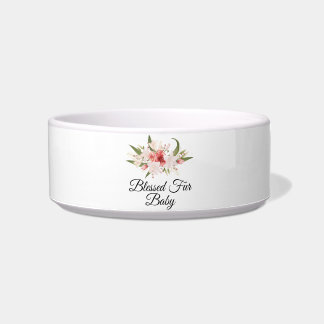 Tigela Bebê de Pelúcia Abençoado com Desenho Floral Comid