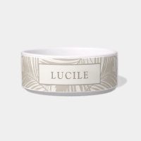 Beige and Tan Tropical Palm Leaf Pet Name