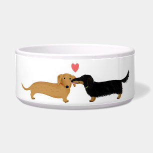 Tigela Beijo de Cachorro Dachshund com Coração
