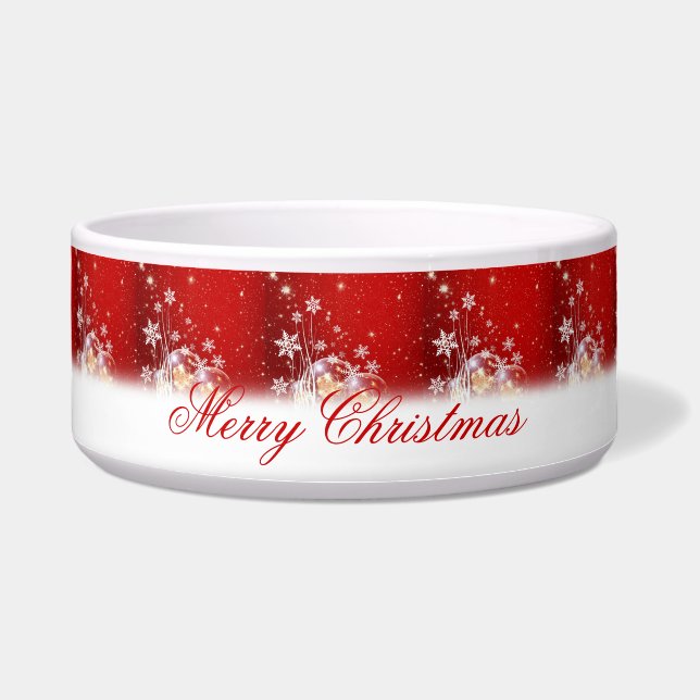 Tigela Belo festivo "Feliz Natal" (Frente)