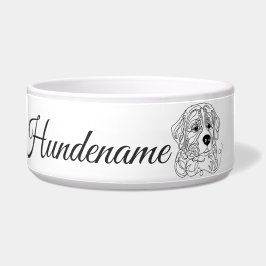 Tigela Bernese Mountain Dog Line Art personalized bowl