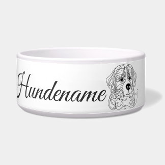Tigela Bernese Mountain Dog Line Art personalized bowl