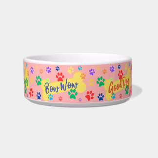 Tigela Best Friend Customizable Paws & Bones  Dog Bowl