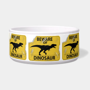 Tigela Beware do dinossauro (danificado)