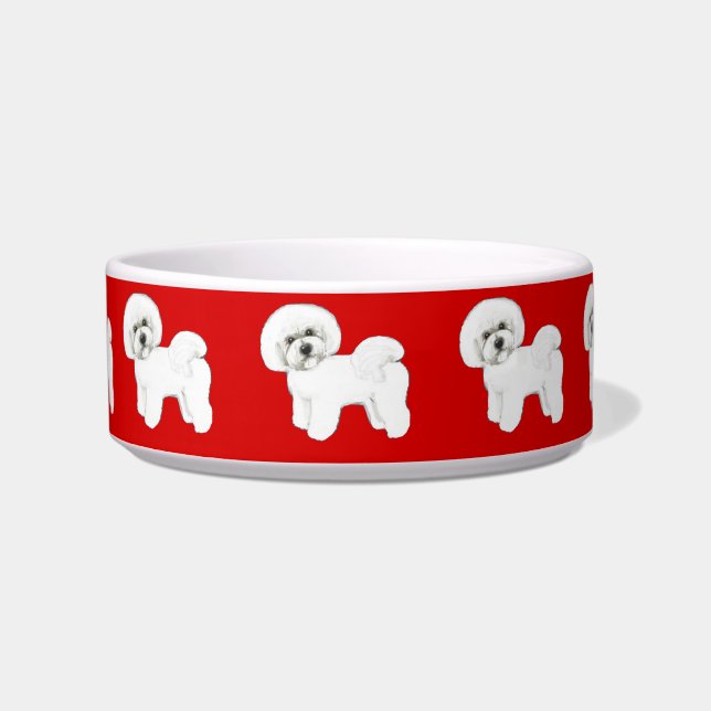 Tigela Bichon Frise pet Bowl (Frente)
