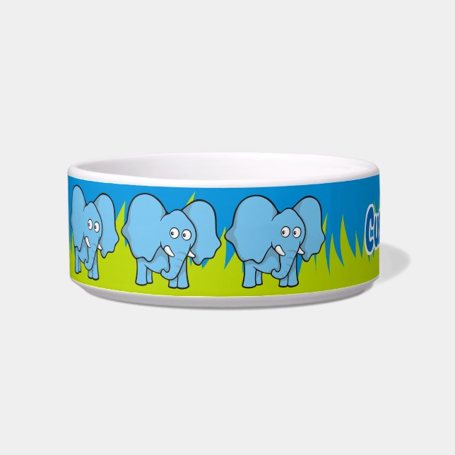 Tigela Bicicleta de Elefante Azul (Esquerda)
