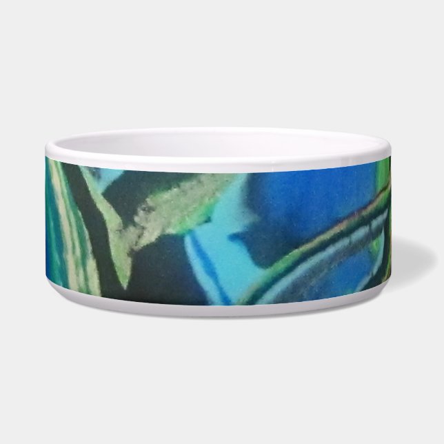 Tigela Bicicleta de prato de cães de grande porte de cerâ (Frente)