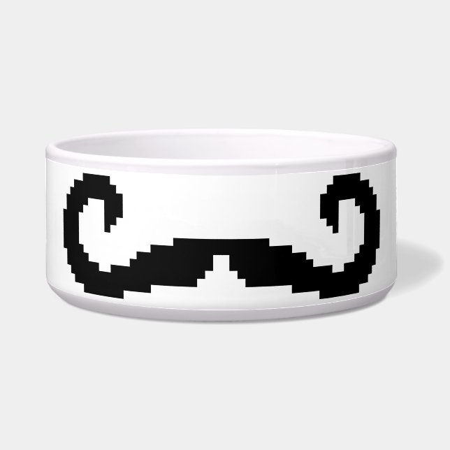 Tigela Bit Pixel Handlebar Mustache (Frente)