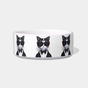 Tigela Black and White Cat in a Tuxedo and Arco Tie