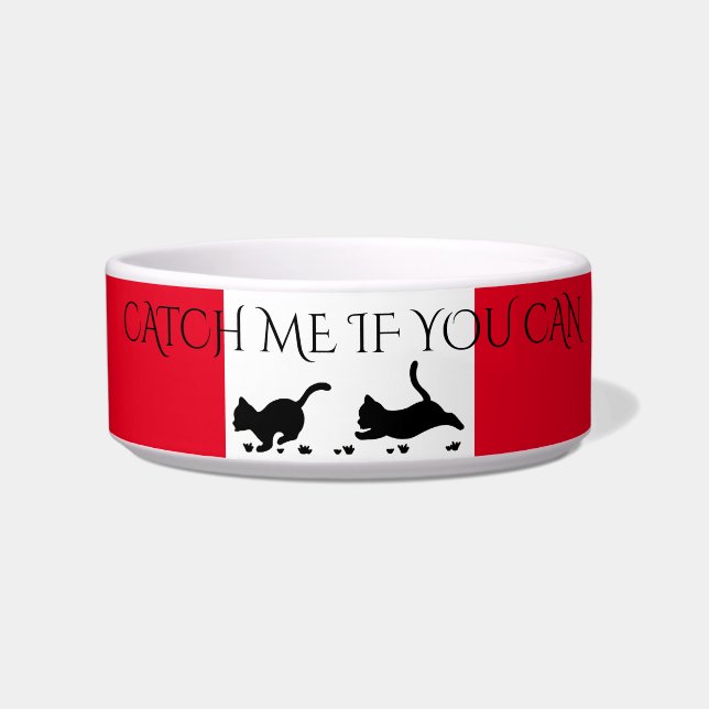 Tigela Black kittens Cat bowl customized with quote. (Frente)