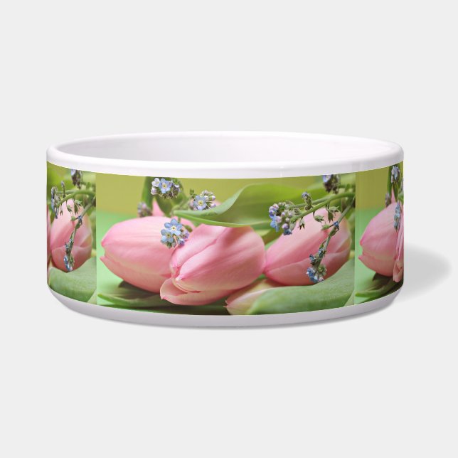 Tigela Blossoms Tulips Bem-Vindo Destino Doméstico (Frente)