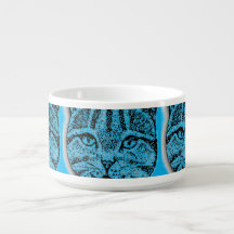 Blue Kitten Cat Chili Bowl