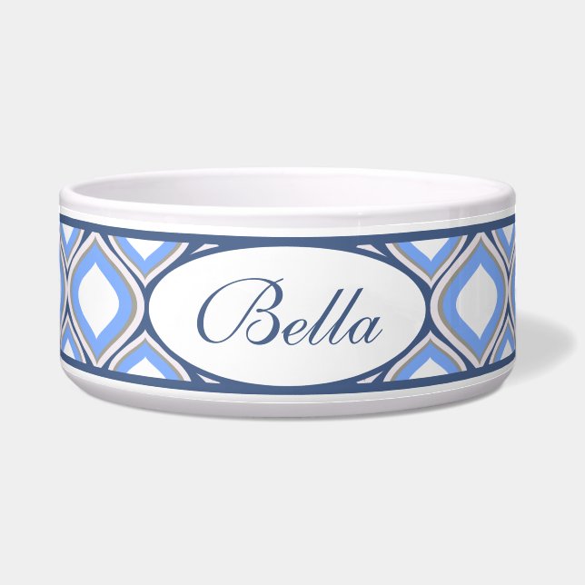 Tigela Blue Ogee Personalized Cerâmica Dog Bowl (Frente)