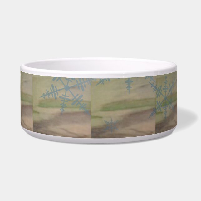 Tigela Blue Snowflakes on the Seashore  (Frente)