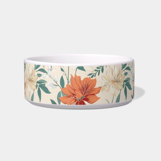 Tigela Boho estilo flores padrão cores claras (Frente)