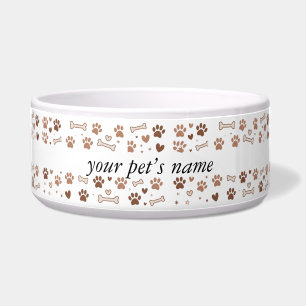Tigela Boho Personalizado Pet Bowl Cão Personalizado ou C