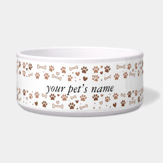Tigela Boho Personalizado Pet Bowl Cão Personalizado ou C