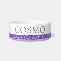Boletim de Nome do Pet Glitter Roxo