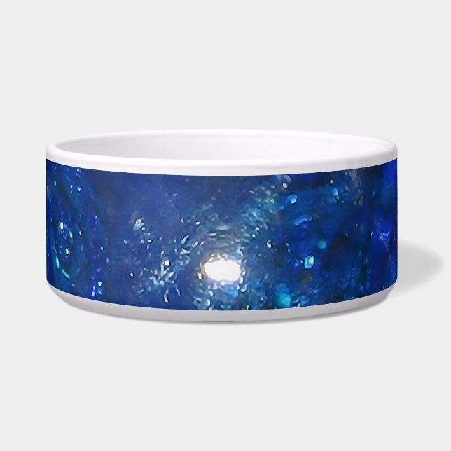 Tigela Bolhas de Vidro Azul Queda (Frente)