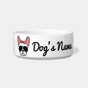 Tigela Boliche de Bulldog Branco