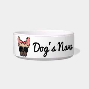 Tigela Boliche de Cachorro Francês, Fawn Light
