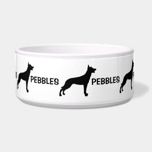 Tigela Boliche de Cachorro Malinois Belga Personalizado