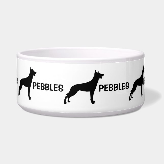 Tigela Boliche de Cachorro Malinois Belga Personalizado (Frente)