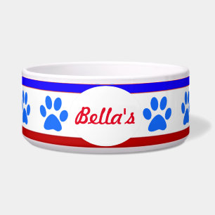 Tigela Boliche de cachorro Patriótico Personalizado com 