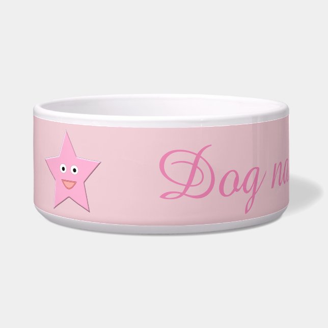 Tigela Boliche de Cachorro Rosa bonito (Esquerda)