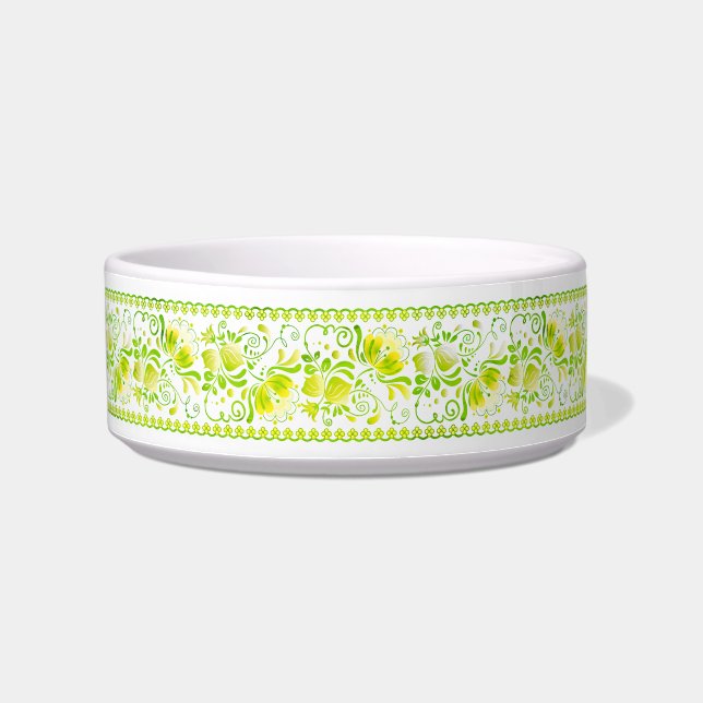 Tigela Boliche de Cachorro Verde Amarelo (Esquerda)