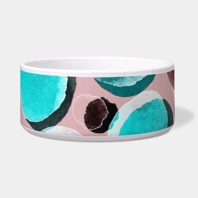 Tigela Bolinhas aquarela, padrão abstrato. (Frente)