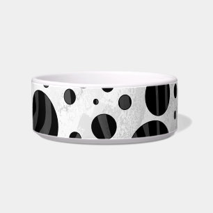 Tigela Bolinhas de Zebra Impressão Preta e Cinza