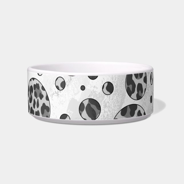 Tigela Bolinhas Leopardo Preto e Branco (Direita)