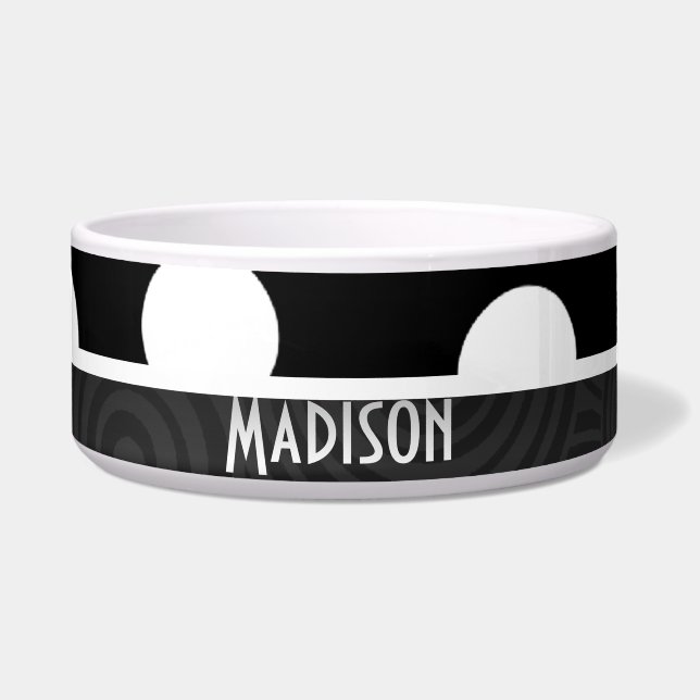 Tigela Bolinhas Pretas e Brancas (Frente)