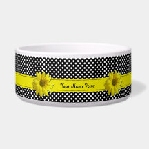 Bolinhas preto e branco da margarida amarela