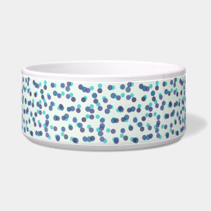 Tigela bolinhas turquesa, roxo e azul