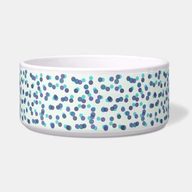 Tigela bolinhas turquesa, roxo e azul (Frente)