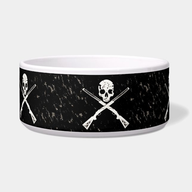 Tigela Bones & Guns Dog Bowl (Frente)