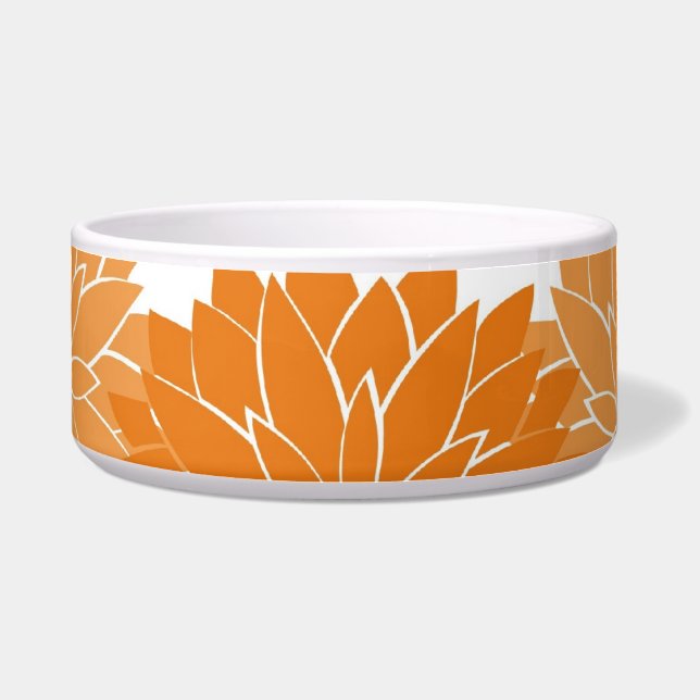 Tigela Bonito Flor Laranja Flor Brilhante Impressão Flora (Frente)