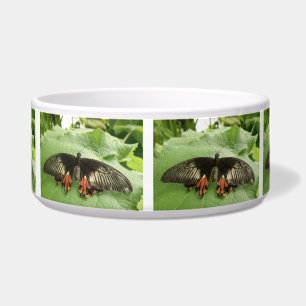Tigela Bonito Red e Dourada Borboleta Dog Bowl