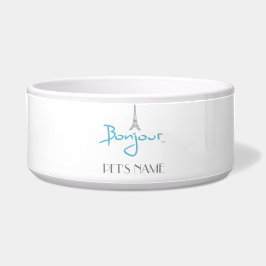 Tigela "Bonjour, Paris & Eiffel Tower" - Personalizável