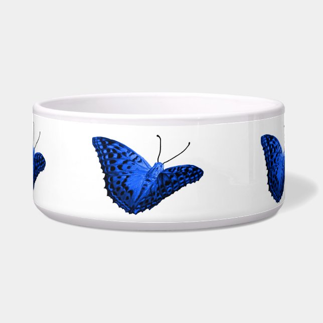 Tigela Borboleta em design preto e azul (Frente)