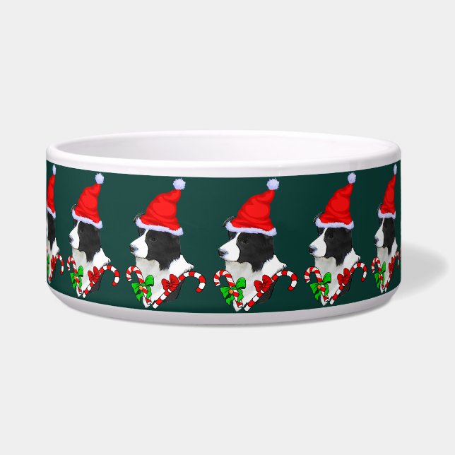 Tigela Border Collie Christmas (Frente)