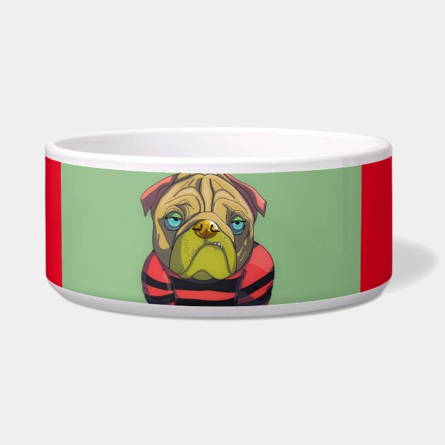 TIGELA BOWL DE CACHORRO DE BOXE BULLDOG (Frente)
