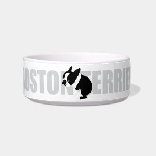 Tigela Bowl de Pet Cerâmica de Boston Terrier