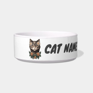 Tigela Bowl de Texto Personalizado para a Cat Pet Bowl