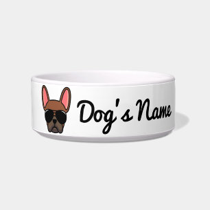 Tigela Bowl do Bulldog Francês Vermelho