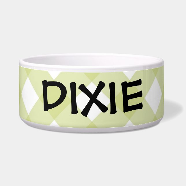 Tigela Bowl - Quadro de Verificação Latim Verde Celeron Z (Frente)