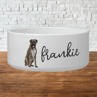 Tigela Boxer Dog Comida Bowl Personalizado